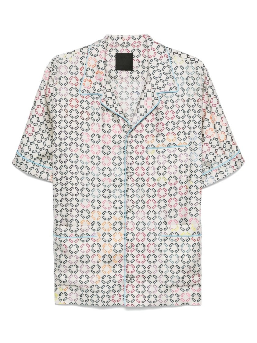 Givenchy Ecru Multi Patch Pocket Short Shirt