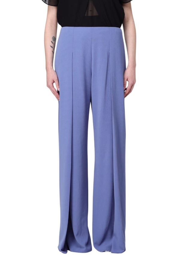 Emporio Armani High Waisted Back Zip Palazzo Trousers