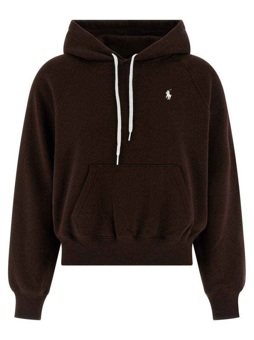 Polo Ralph Lauren Fleece Cotton Hoodie With Logo Embroidery