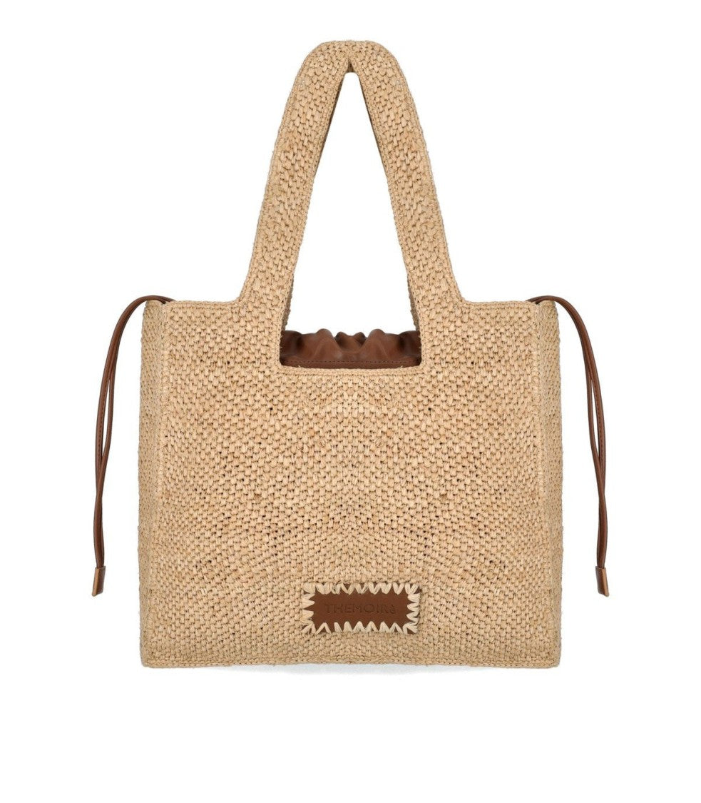 Themoirè Morea Medium Raffia Natural Shopping Bag