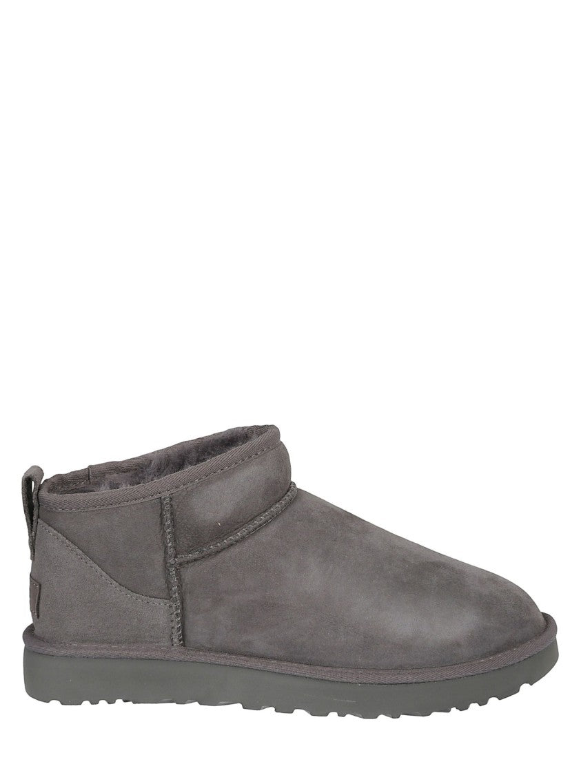 Ugg Grey Suede-Like Ankle Boots