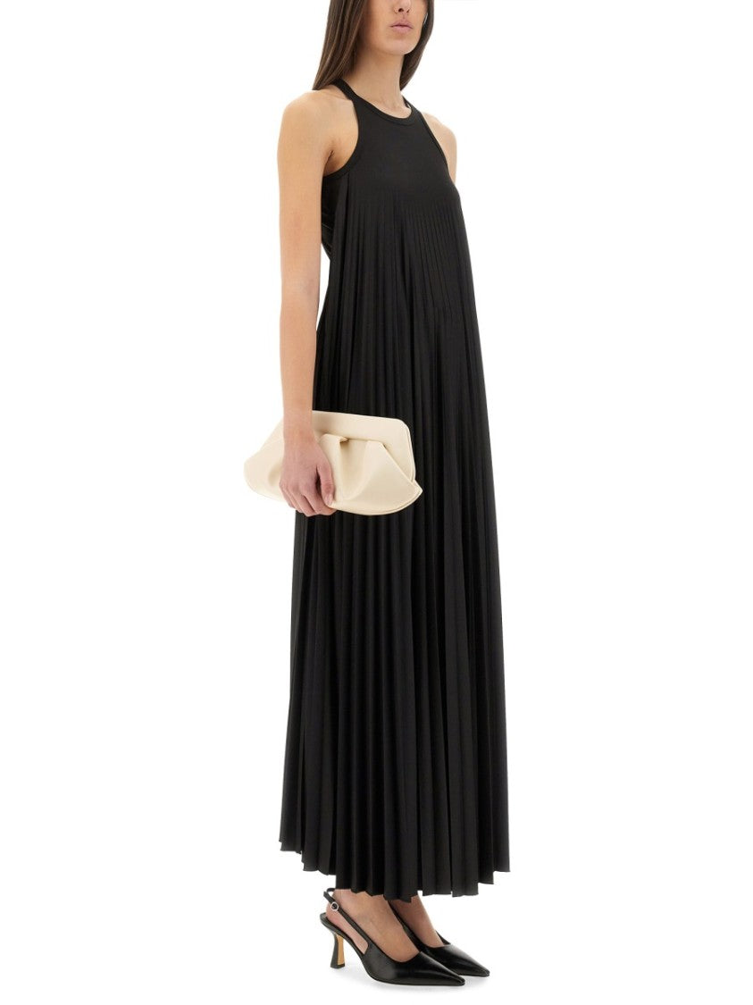Sportmax Halter-Neck Midi Dress With Pleated Skirt