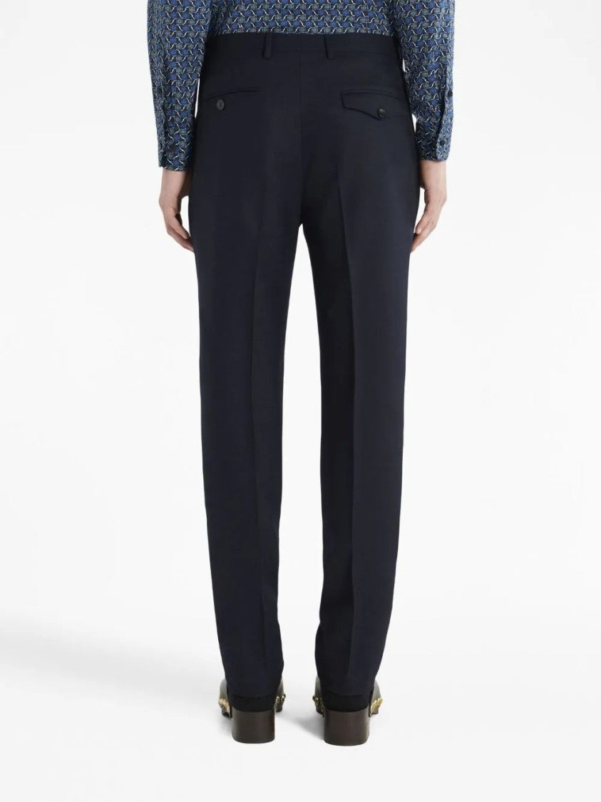 Etro Tailored Black Pleated Trousers
