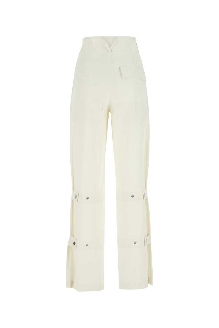 Bottega Veneta Ivory Cotton Wide-Leg Pant