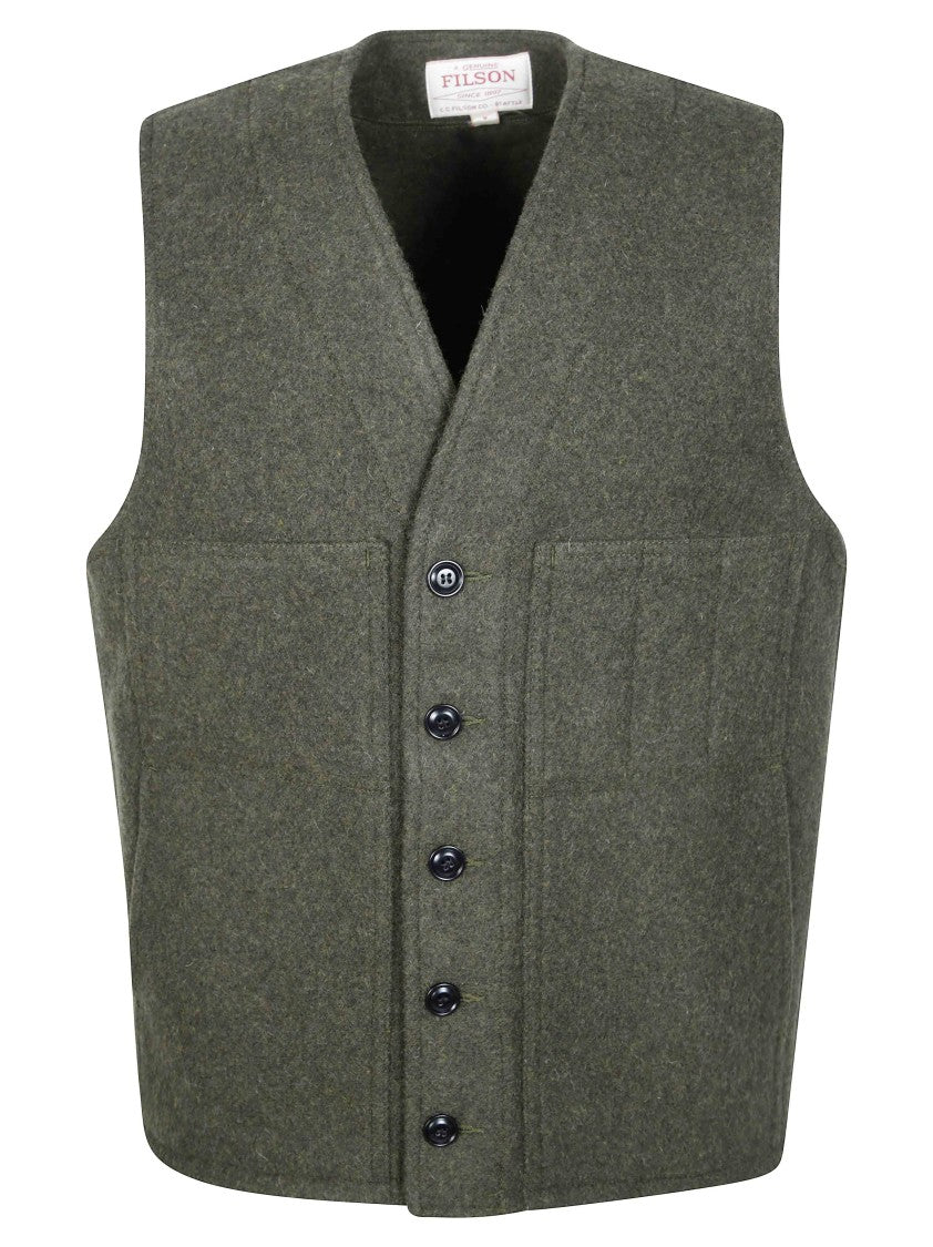 Filson Textured High-Neck Wool Gilet