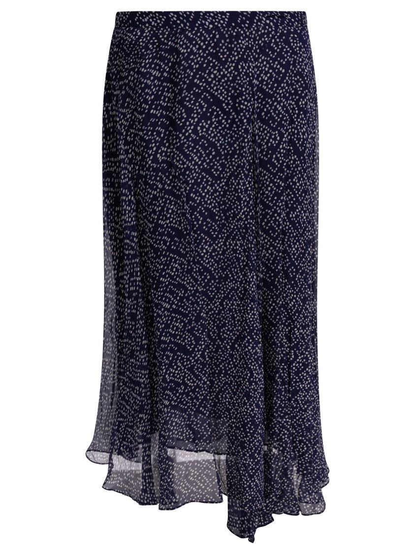 Isabel Marant Étoile Blue Viscose Skirt With Ruffle Detail