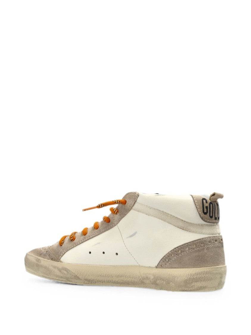 Golden Goose Vintage-Inspired Mid-Top Sneakers With Distressed Leather