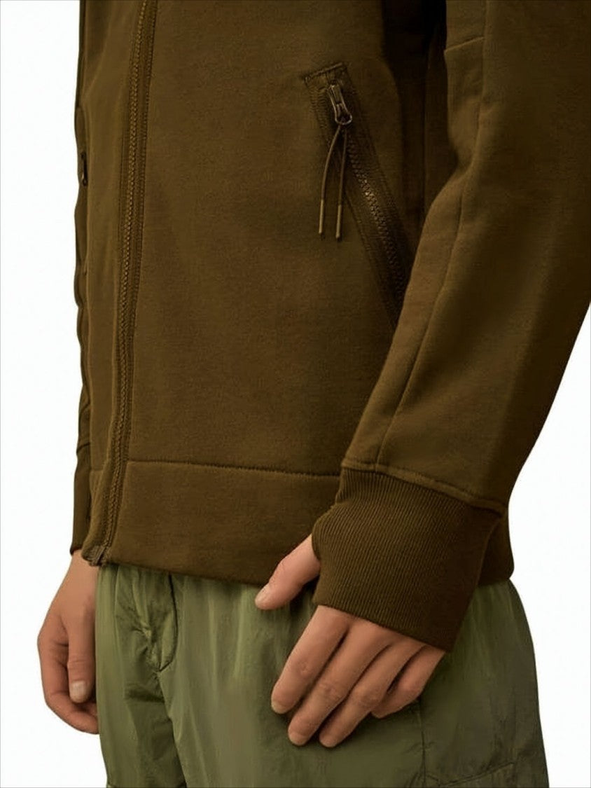 C.P. Company Utilitarian Full Zip Hoodie With Built-In Goggles