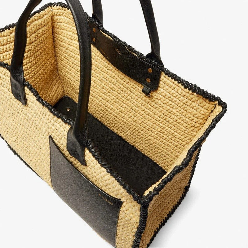 Valextra Mini Raffia Shopping Bag