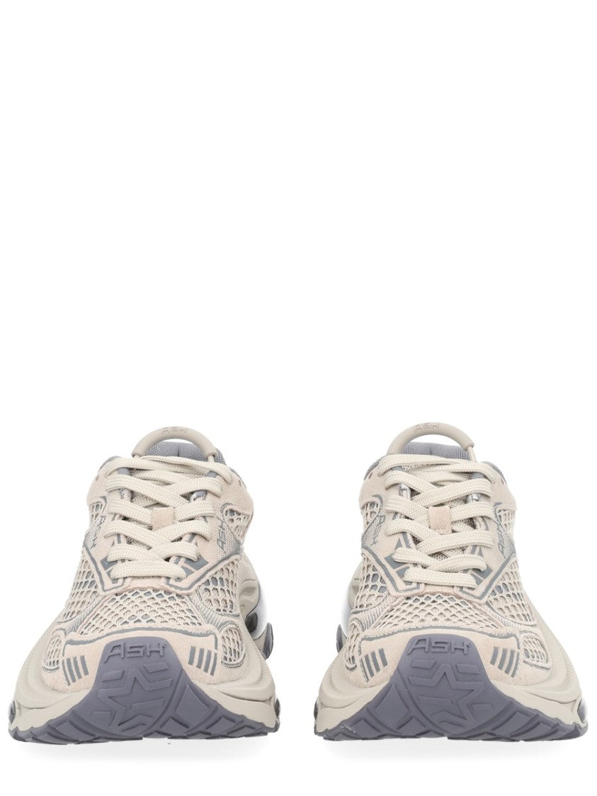 Ash Dragon Breathable Mesh Layered Calfskin Sneakers