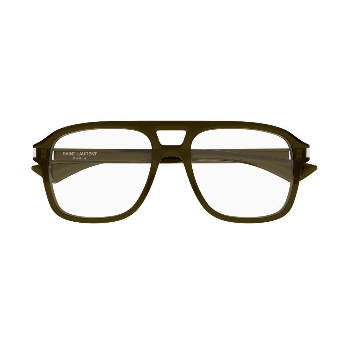 Saint Laurent Squared Frame Sunglasses With Double Bridge Design