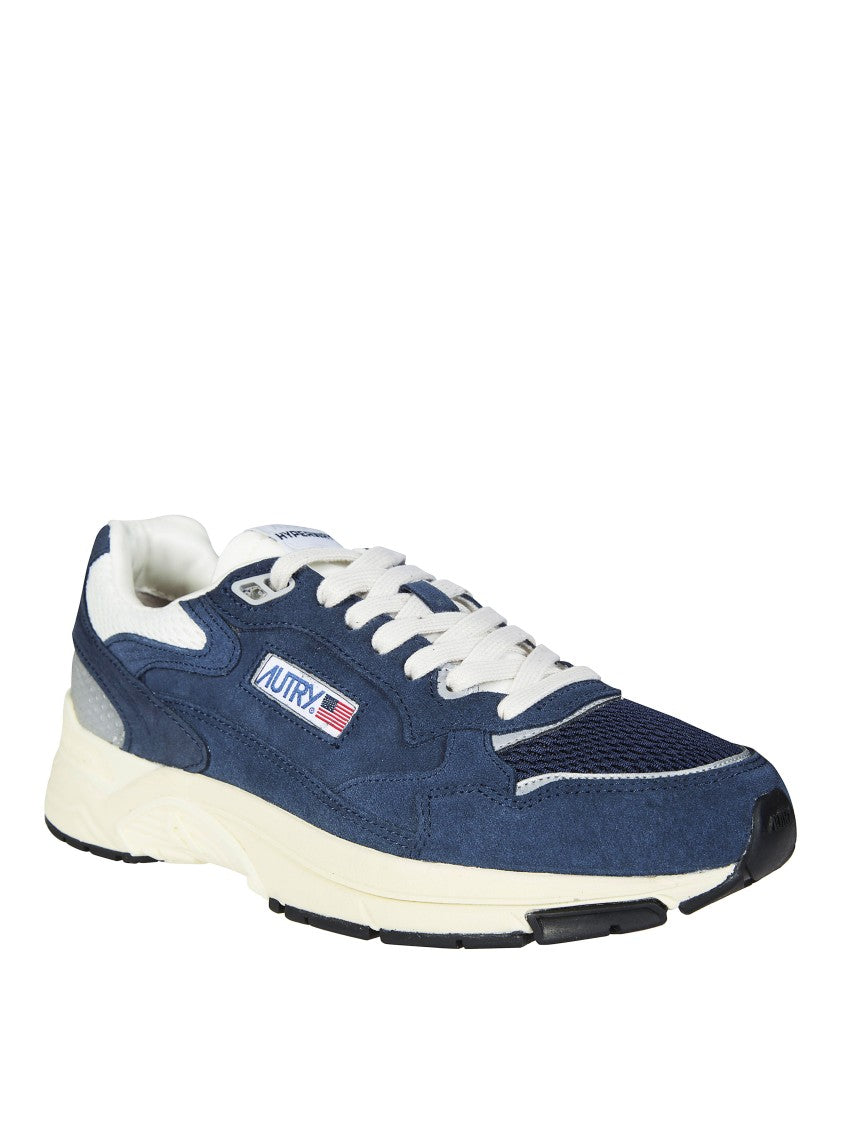 Autry Navy Suede White Mesh Sneakers