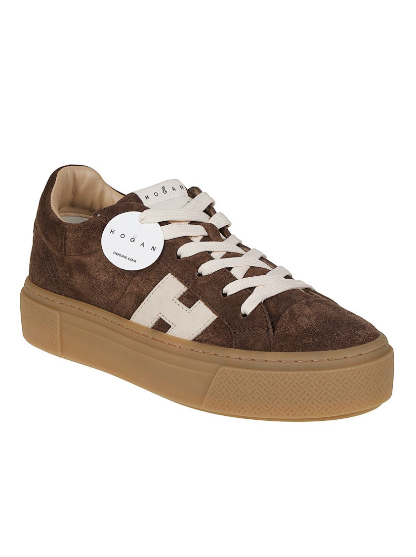 Hogan Brown H705 Suede Sneakers