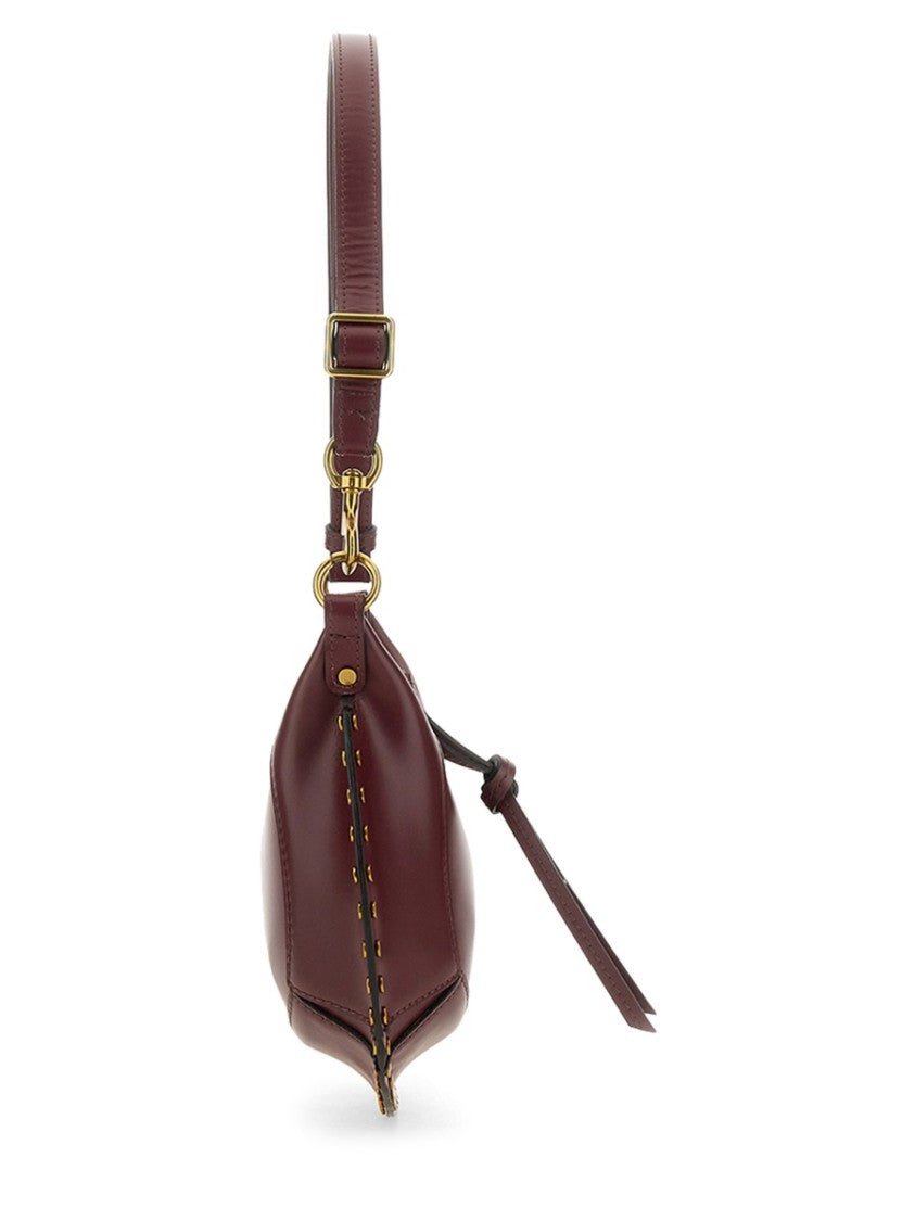 Isabel Marant Crescent-Shaped Shoulder Bag With Gold Stud Accents