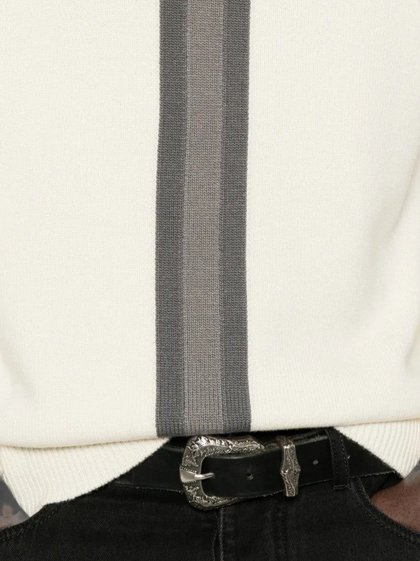 Gucci Minimalist Crewneck Sweater With Vertical Stripe Design