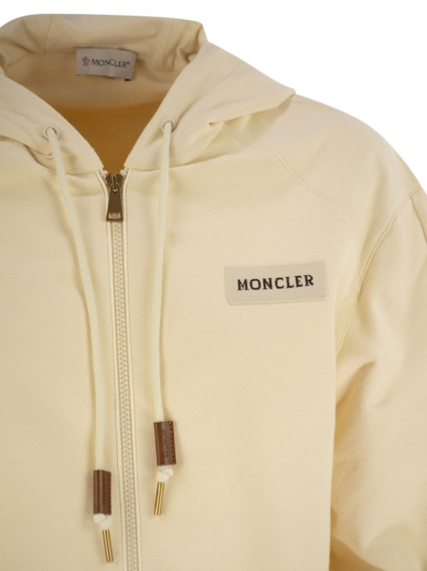 Moncler Cotton Sweatshirt With Hood And Zip