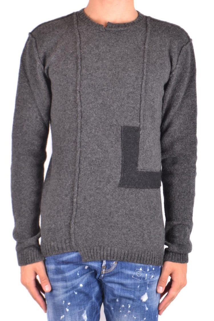 Isabel Benenato Textured Knit Sweater Vertical Seam Details