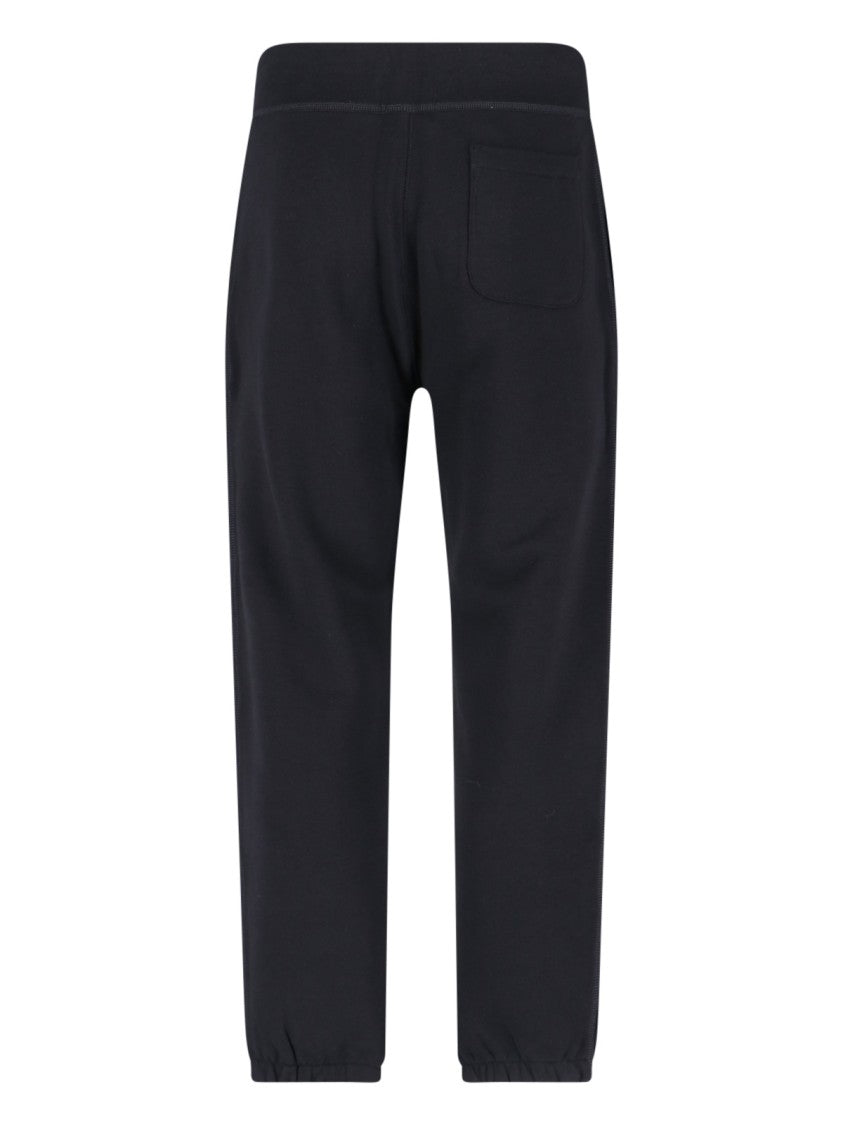 Polo Ralph Lauren Black Sweatpants With Iconic Red Embroidered Logo