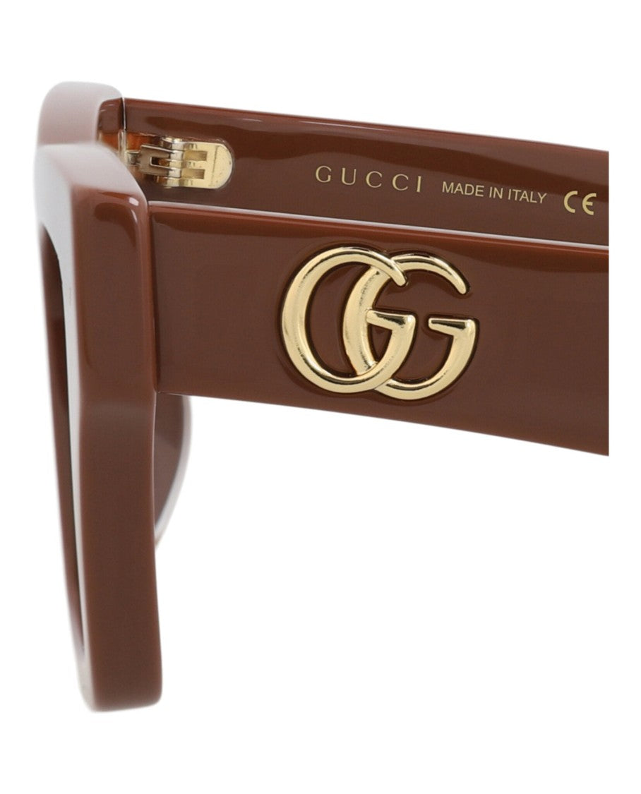 Gucci Cat Eye-Frame Recycled Acetate Sunglasses With Gold Double-G Logo