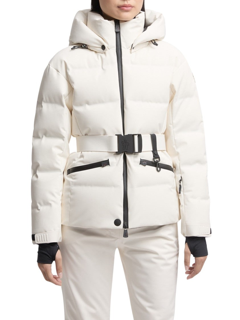 Moncler Grenoble Short Insulated Jacket With Puffer Design And Belted Waist