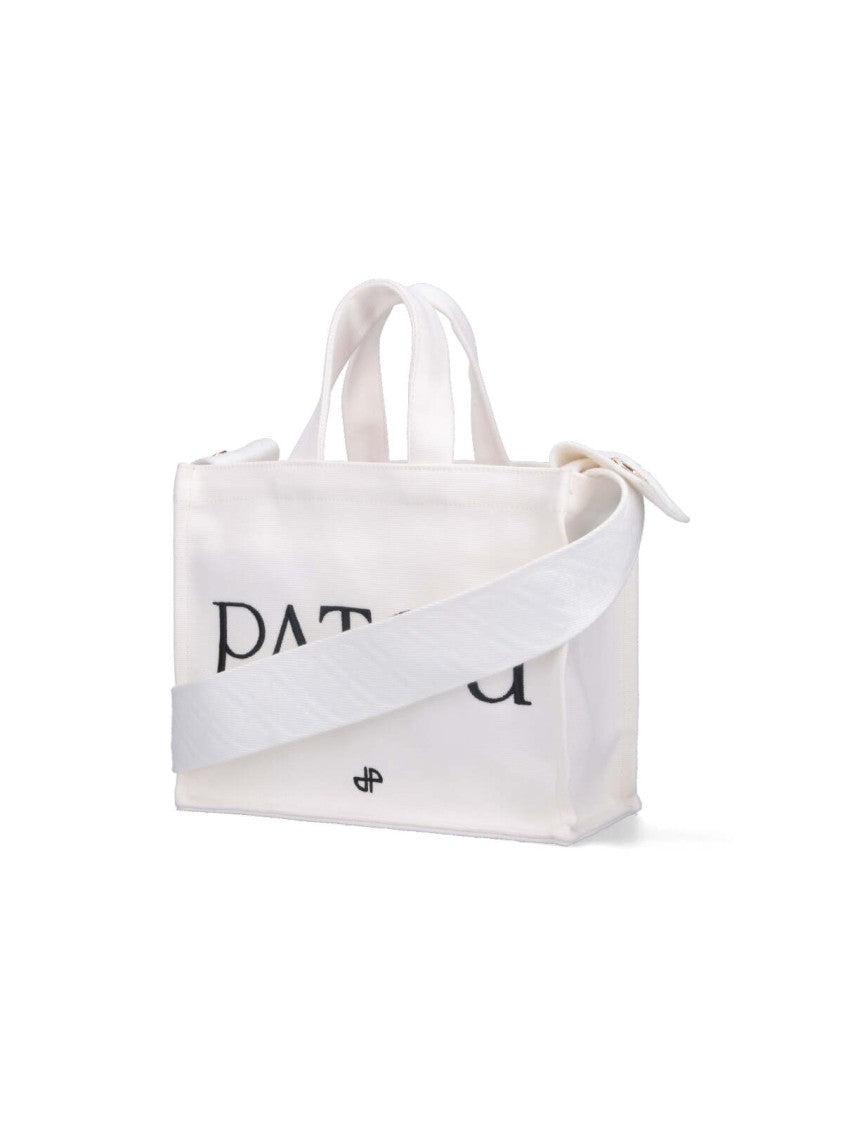 Patou Logo Tote Bag – White