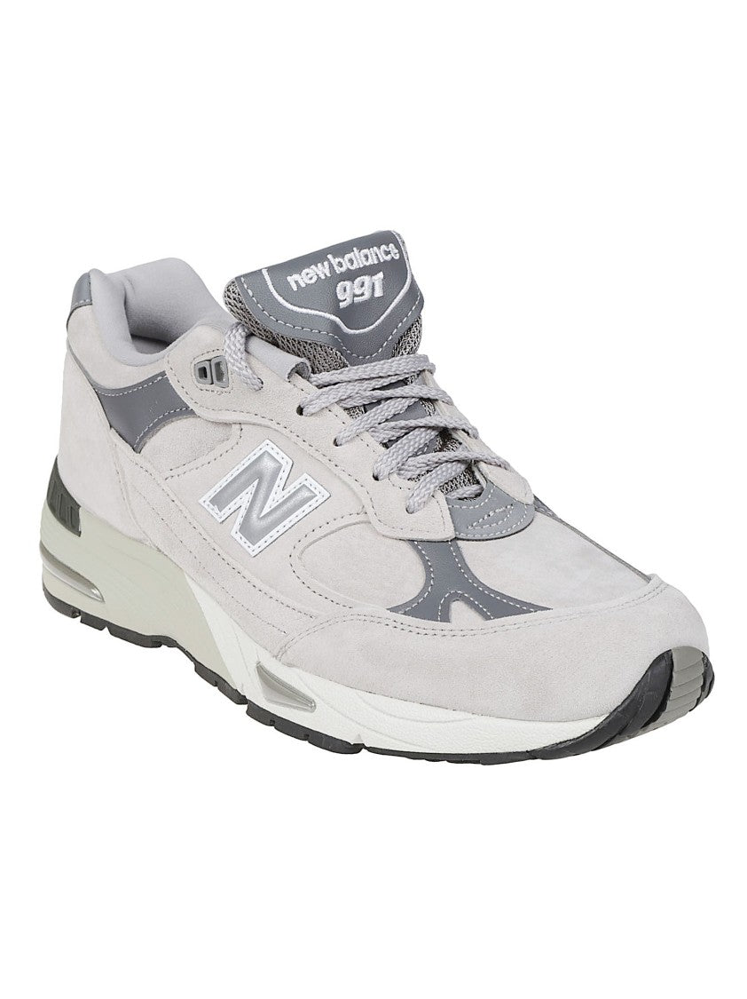 New Balance Grey 991 Layered Suede Mesh Sneakers