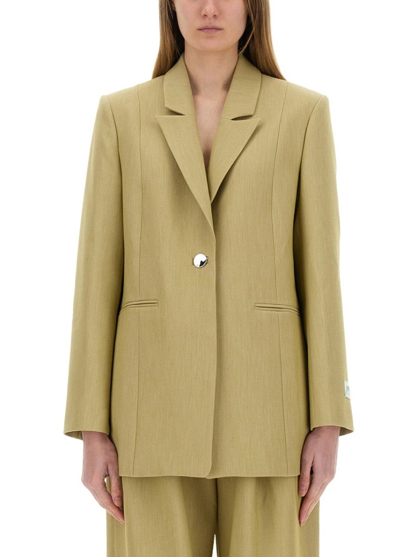 Ganni Twill Suit Blazer