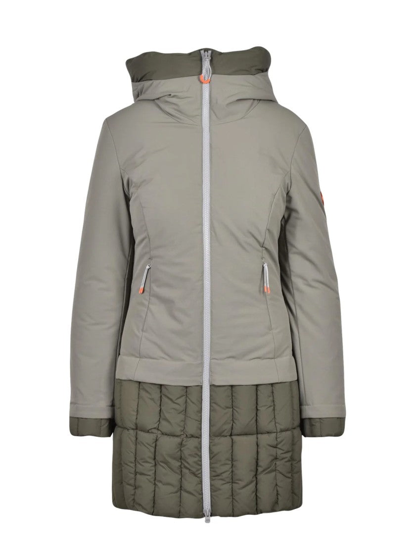 Dekker Sage Green Padded Polyamide-Blend Coat