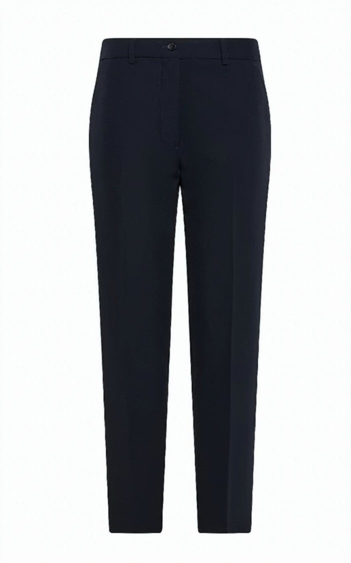 Seventy Mid-Rise Polished Tailored Straight-Leg Trousers