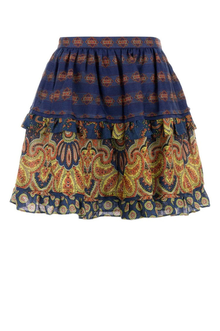 Valentino Garavani Printed Linen Skirt