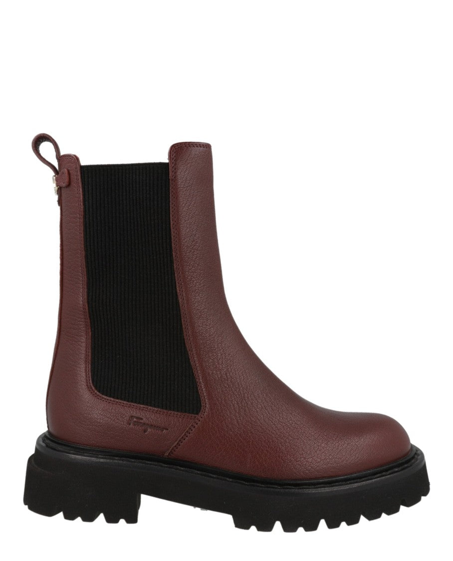 Ferragamo Leather Chelsea Boots