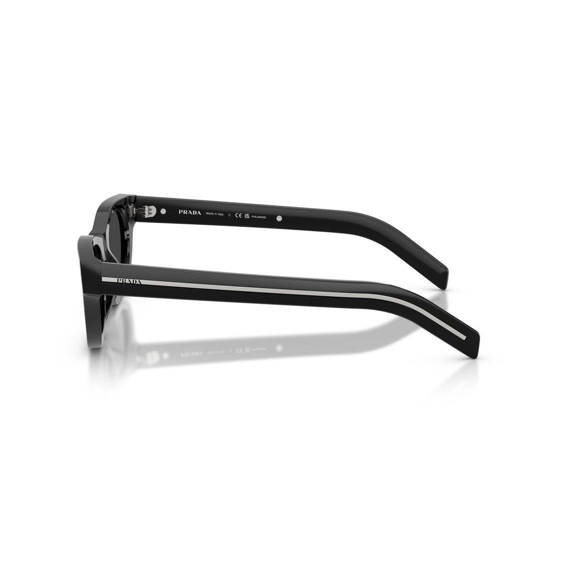 Prada 0Pr C09s Rectangular Black Acetate Sunglasses