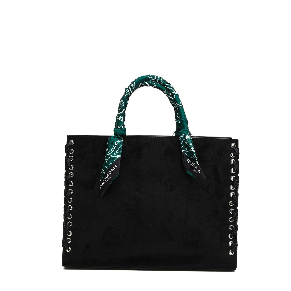 Rue Madame Tote Suede Nero With Bandana