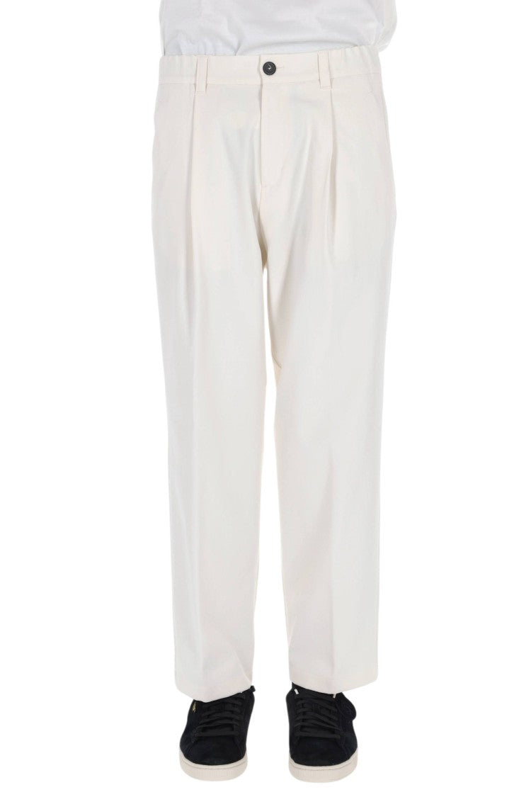 Herno White Elasticated Waist Technical Pants