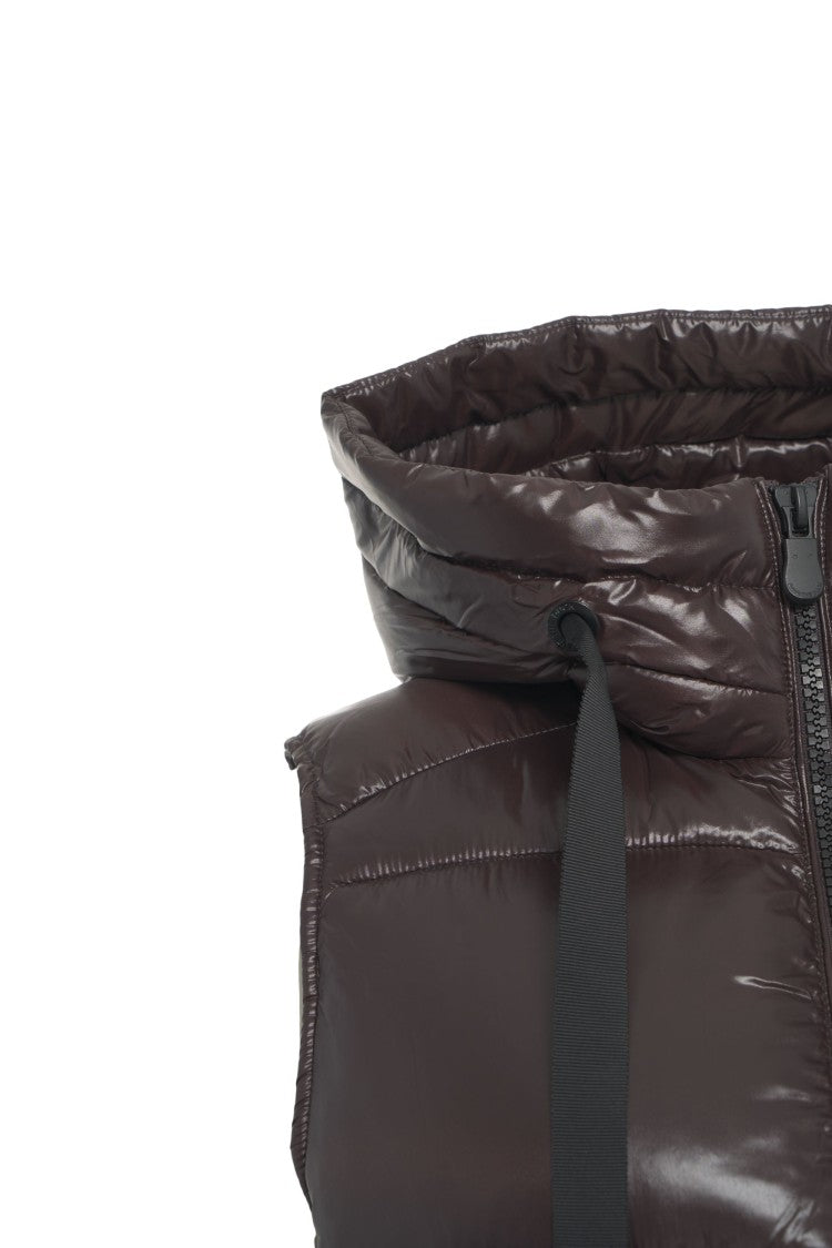 Save The Duck Quilted Gilet With Plumtech Padding And Adjustable Hood