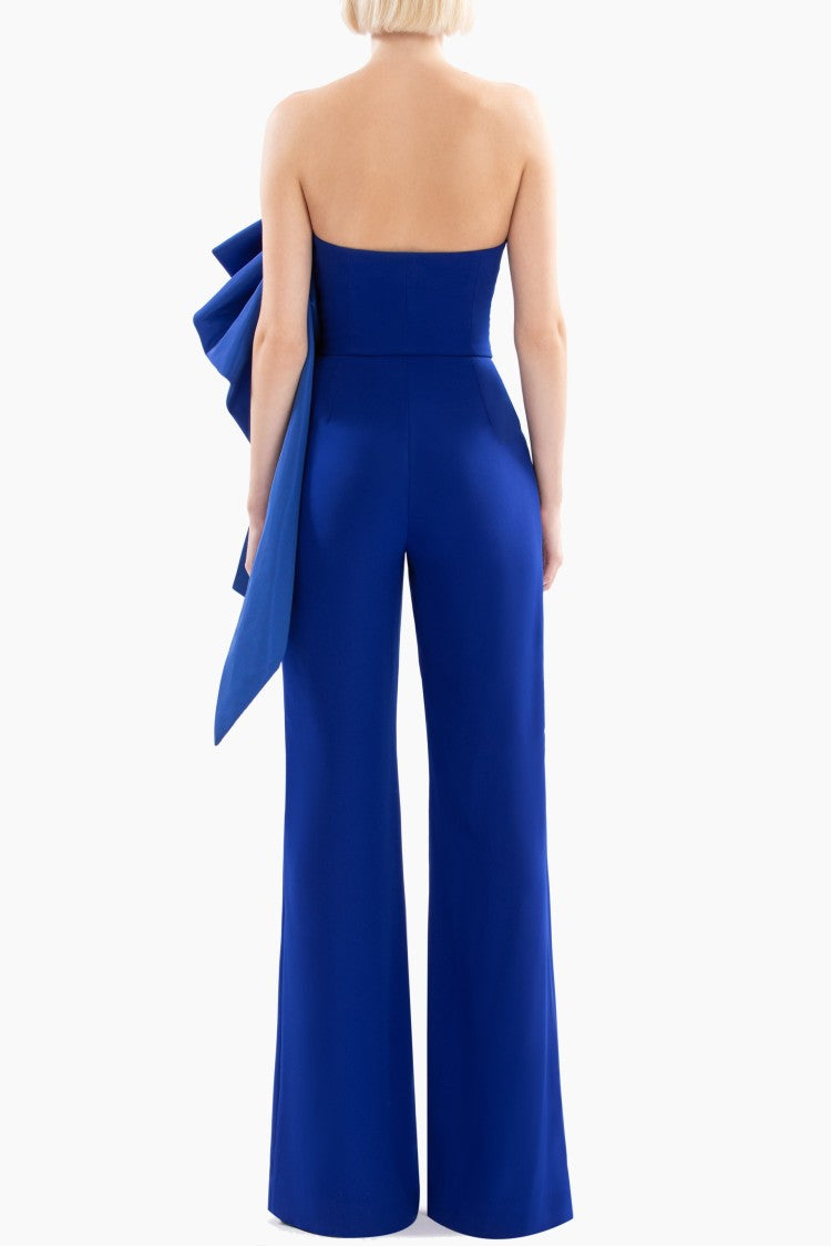 Saiid Kobeisy Jumpsuit With Voluminous Taffeta Bow