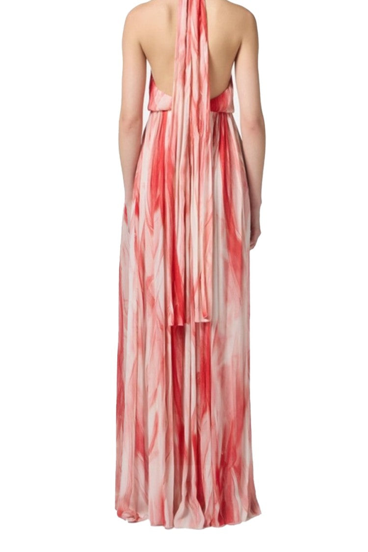 Elisabetta Franchi Maxi Dress Soft Viscose Halter Neck