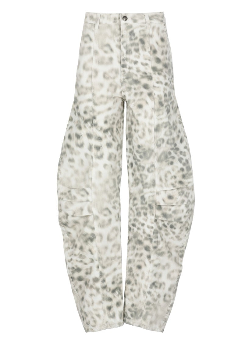 Rotate Green Cotton Jeans