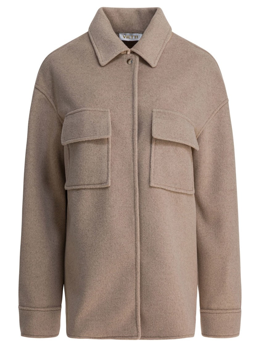Semper Relaxed Fit Beige Jacket With Classic Collar