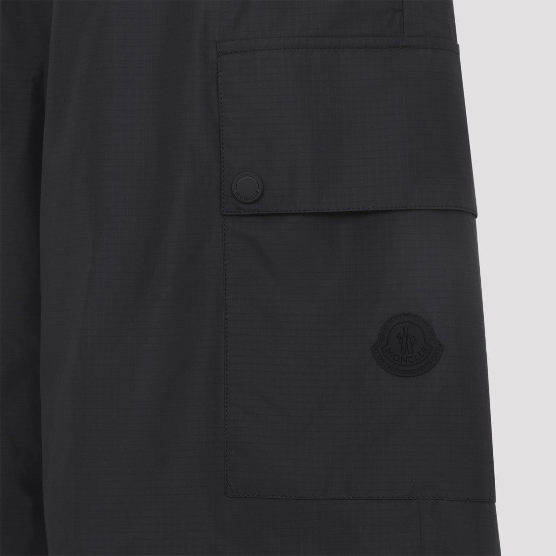 Moncler Black Bermuda Shorts With Cargo Pockets