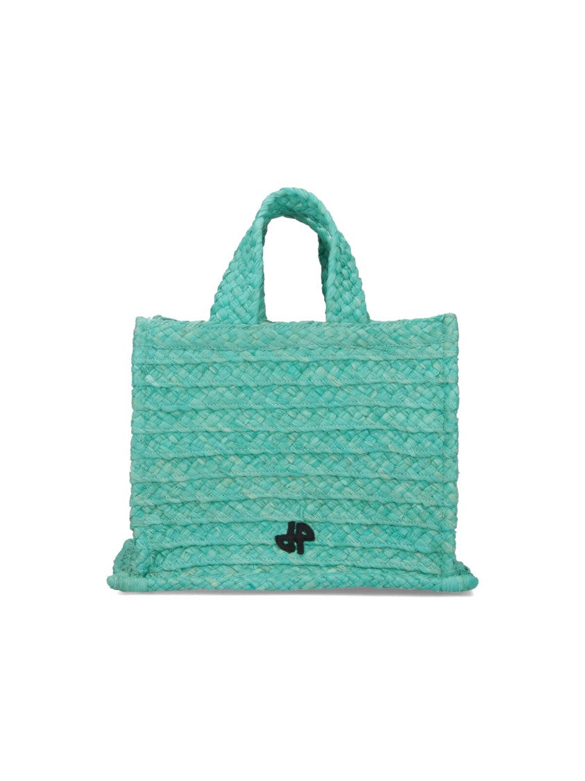 Patou “Jp” Raffia Tote Bag – Green