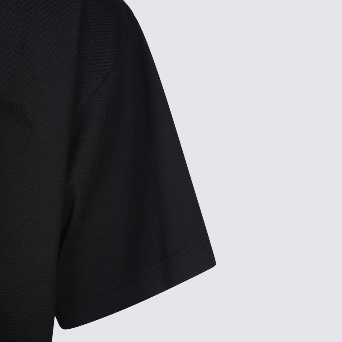 Mm6 By Maison Margiela Relaxed Fit Black T-Shirt With Handwritten Logo