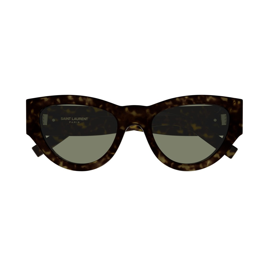 Saint Laurent Cat-Eye Tortoiseshell Sunglasses With Metallic Logo Detail