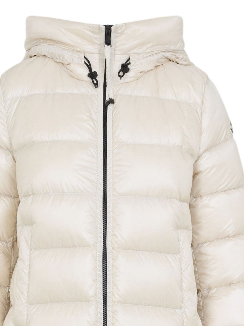 Moncler Quilted Light Beige Down Coat