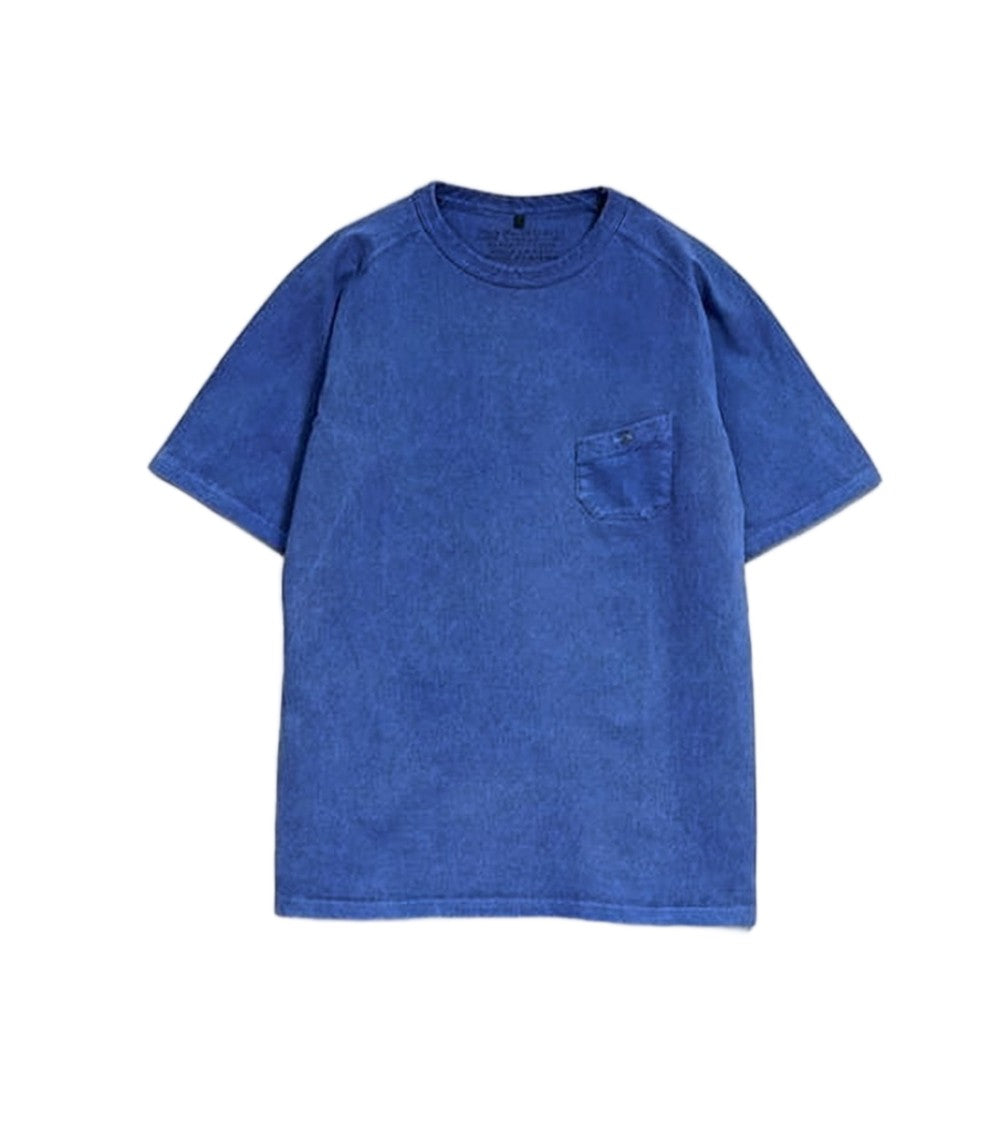 Nigel Cabourn Washed Blue Short-Sleeved T-Shirt With Chest Pocket