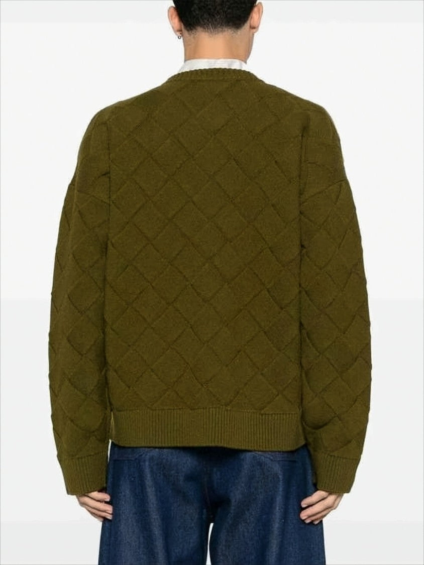 Bottega Veneta Textured Knit Sweater With Classic Crew Neckline