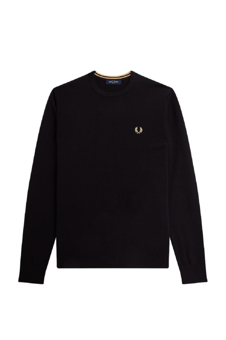 Fred Perry Classic Crewneck Sweater In Merino Blend