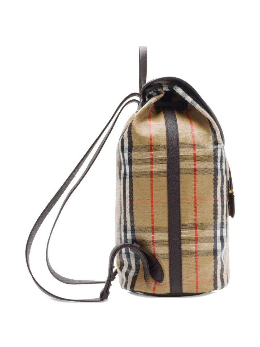 Burberry Structured Check Pattern Backpack