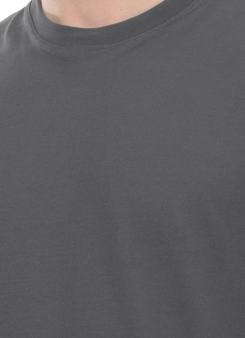 Zanone Grey Cotton Crewneck T-Shirt