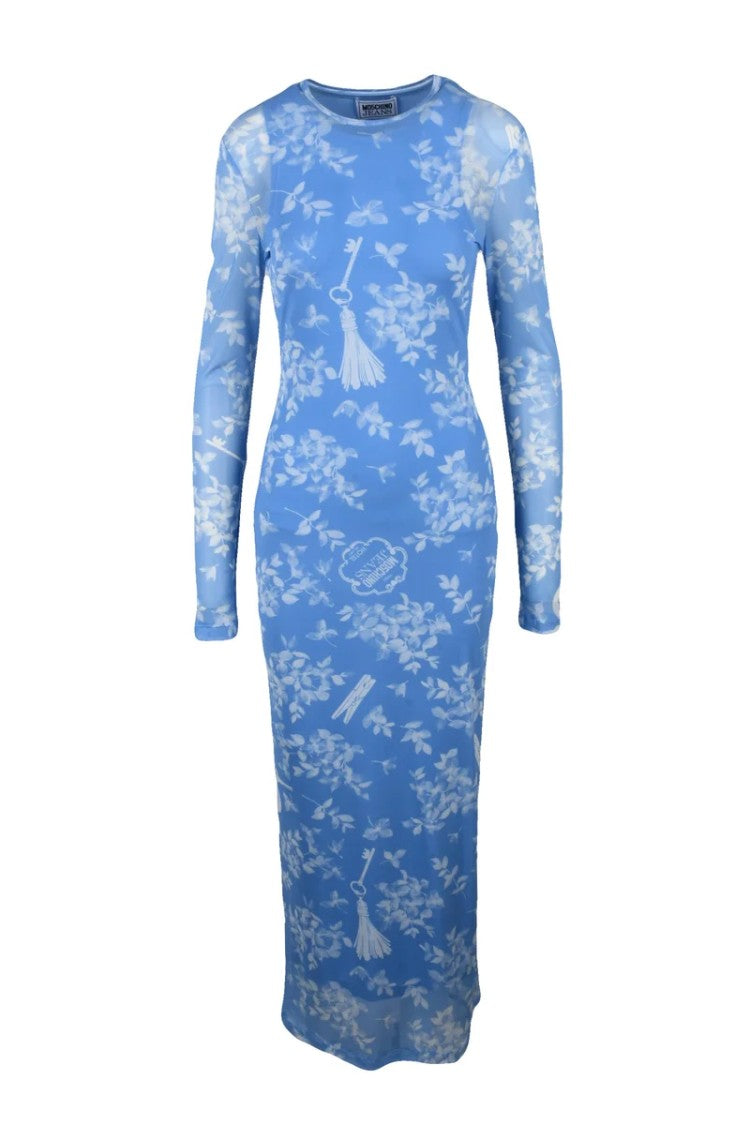 Mo5ch1no Jeans Jeans Silhouette Dress - Sky Blue/White
